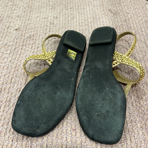 Prada gold sandals - Picture 3 of 5